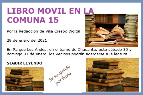 LIBRO MOVIL COMUNA 15